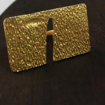 Gold plated Hammered Ring