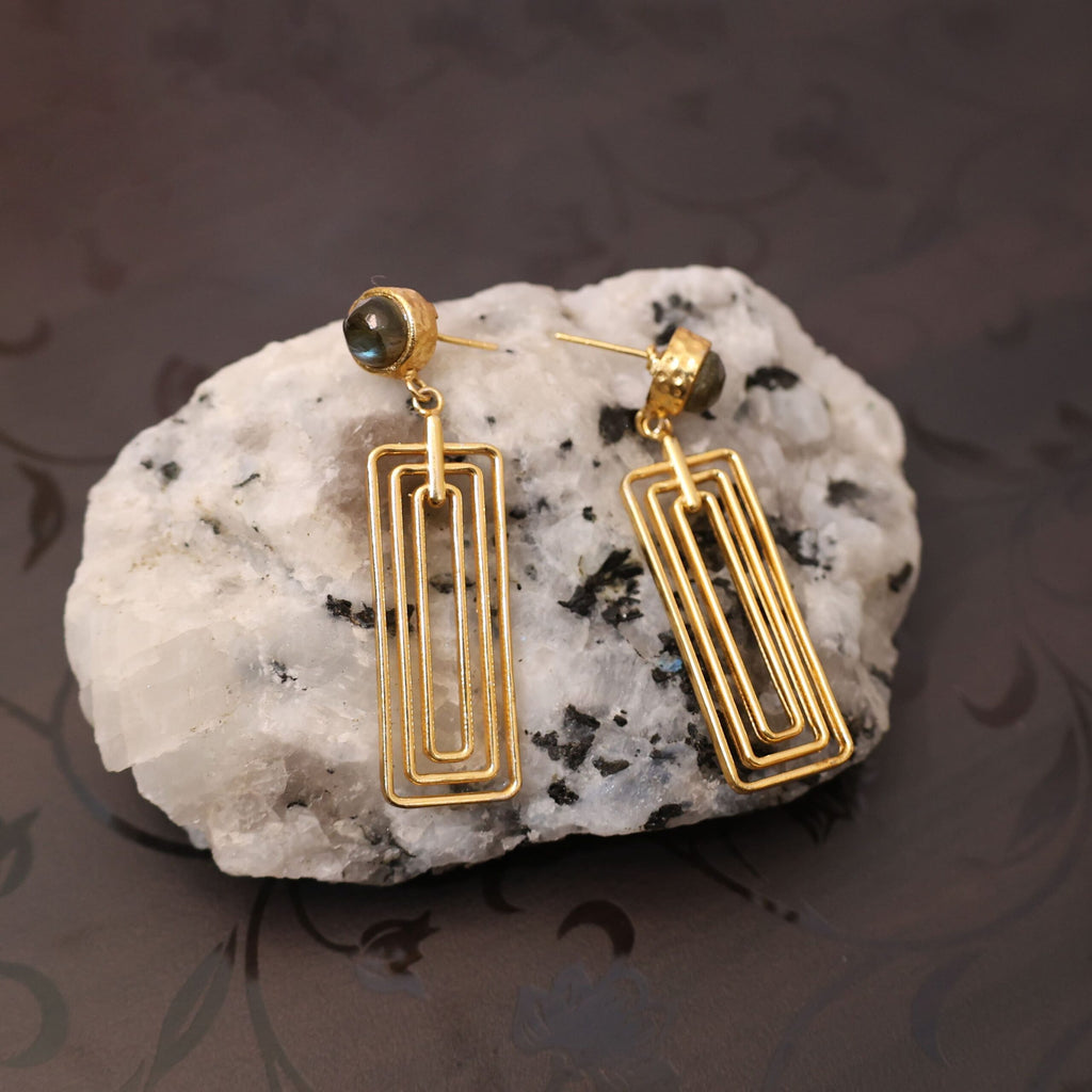 VINTAGE CHROME DESIGNER EARRING JWL-ERR-019 image 1