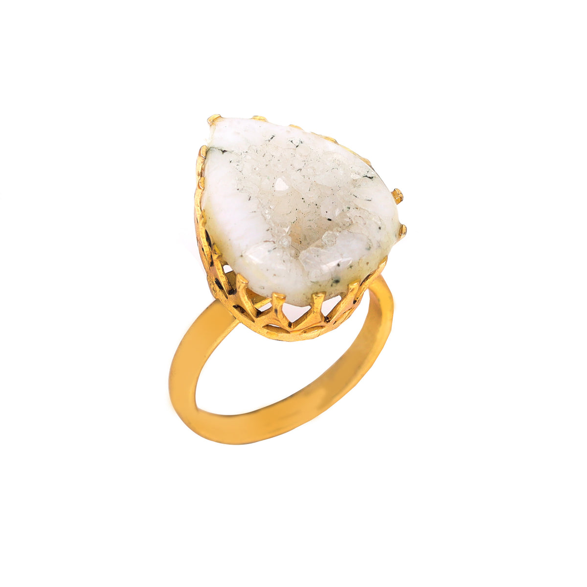 DRUZZY SEATED NIKEL FREE GOLD PLATED DESIGNER RING WHOLESALE 10 PC ARP009