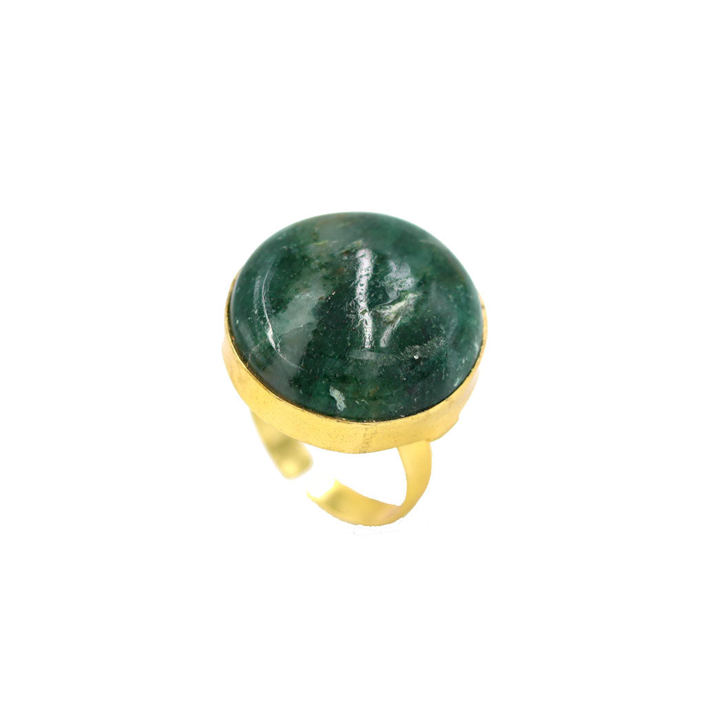 AGATE STONE SEATED NIKEL FREE GOLD PLATED DESIGNER RING WHOLESALE 10 PC ARP0015