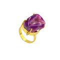 AGATE SEATED NIKEL FREE GOLD  PLATING DESIGNER RING WHOLESALE 10 PC  ARP0018