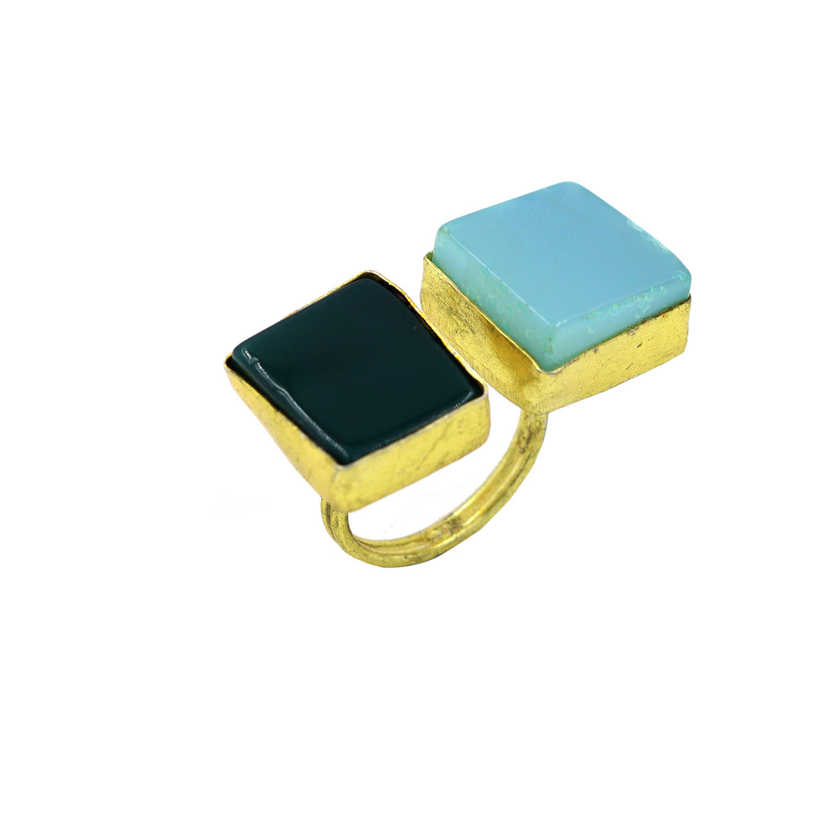 AGATE STONE SEATED NIKEL FREE GOLD PLATED DESIGNER RING WHOLESALE 10 PC ARP0019