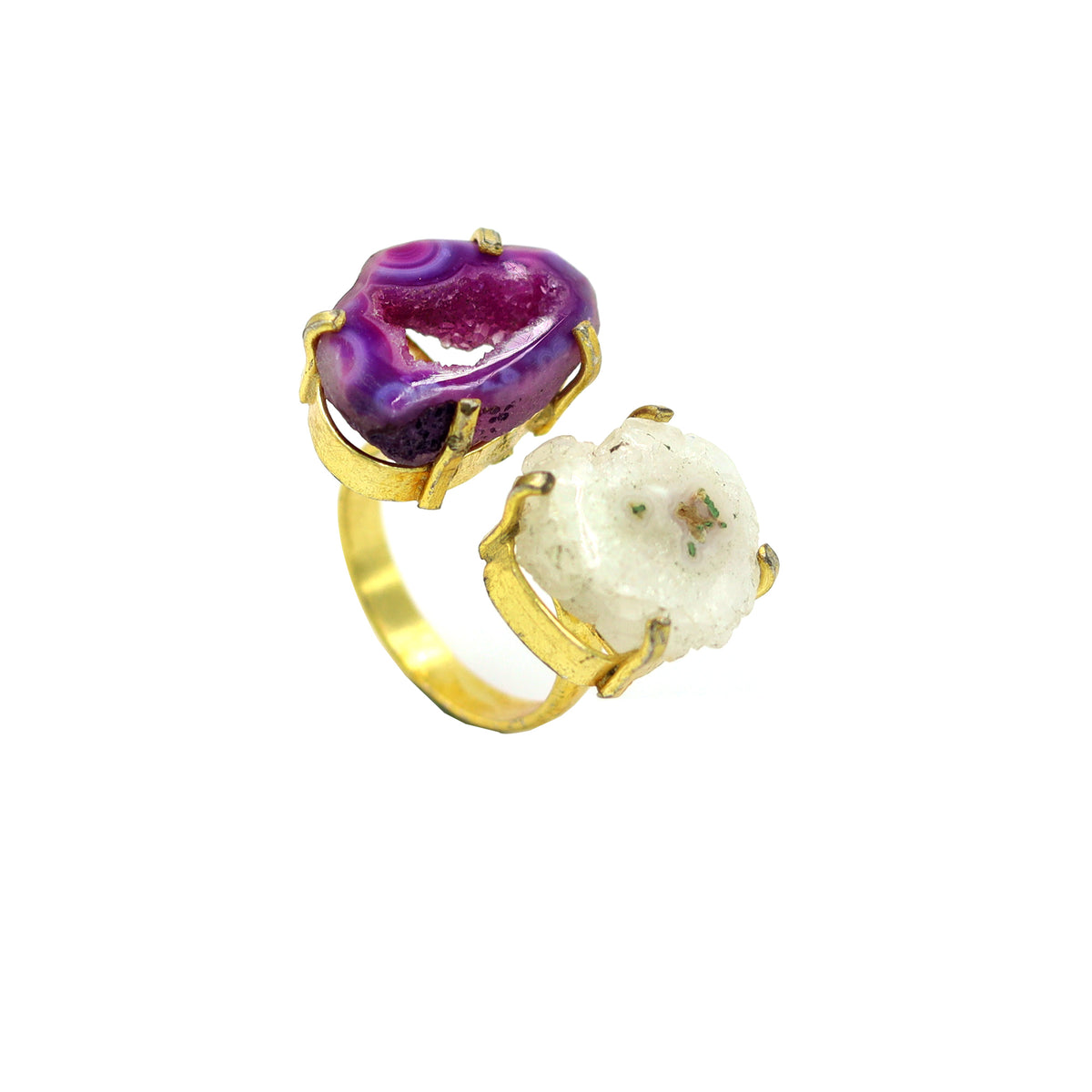 AGATE STONE SEATED NIKEL FREE GOLD PLATED DESIGNER RING WHOLESALE 10 PC ARP0020