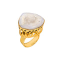DRUZZY SEATED NIKEL FREE GOLD PLATED DESIGNER RING WHOLESALE 10 PC ARP009