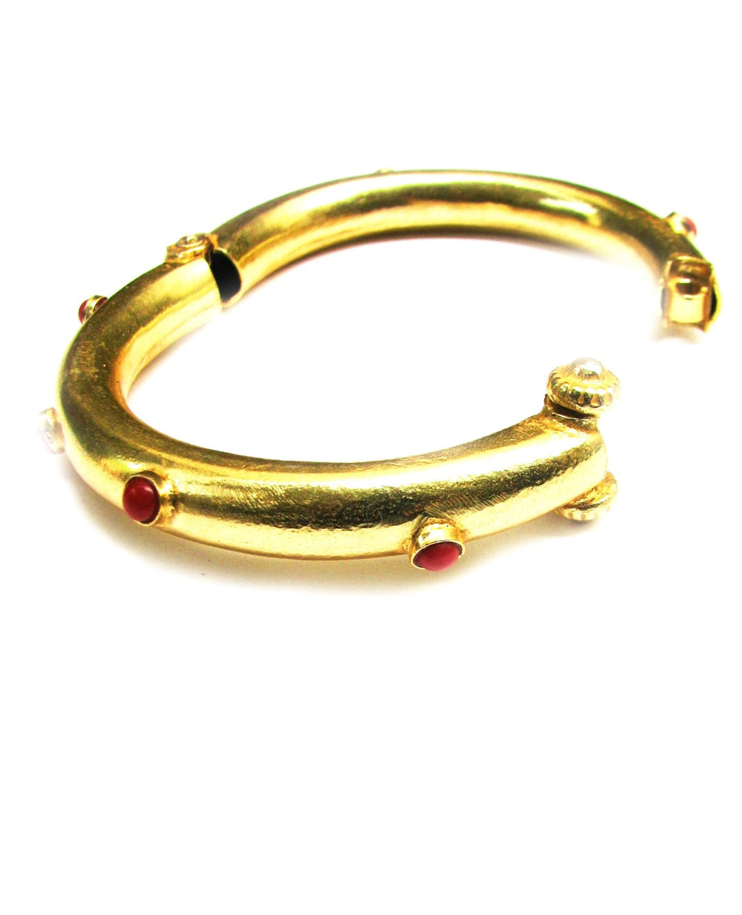 HAND MADE HOLLOW CUFF WITH STONESS