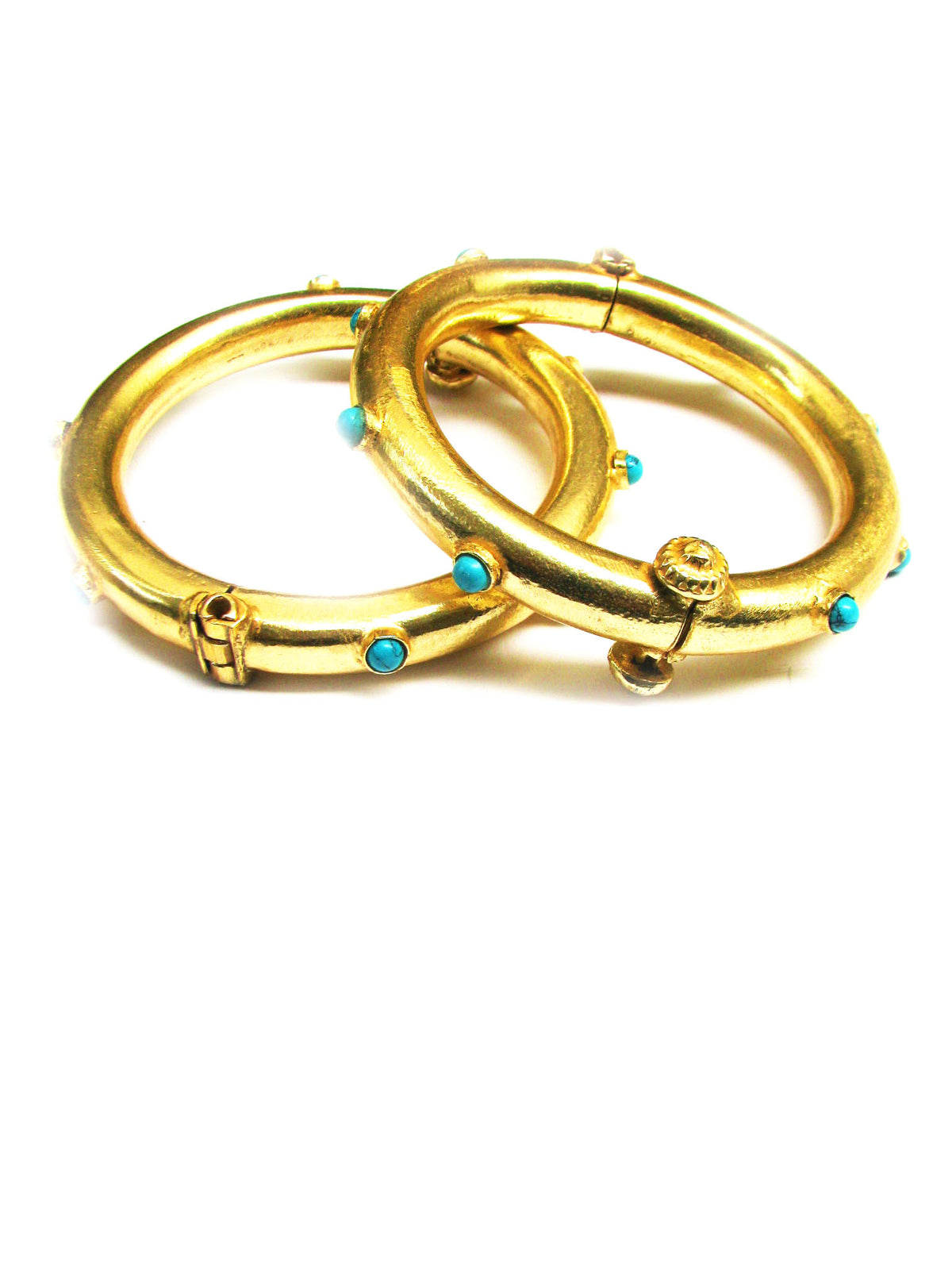 HAND MADE HOLLOW CUFF WITH STONESS