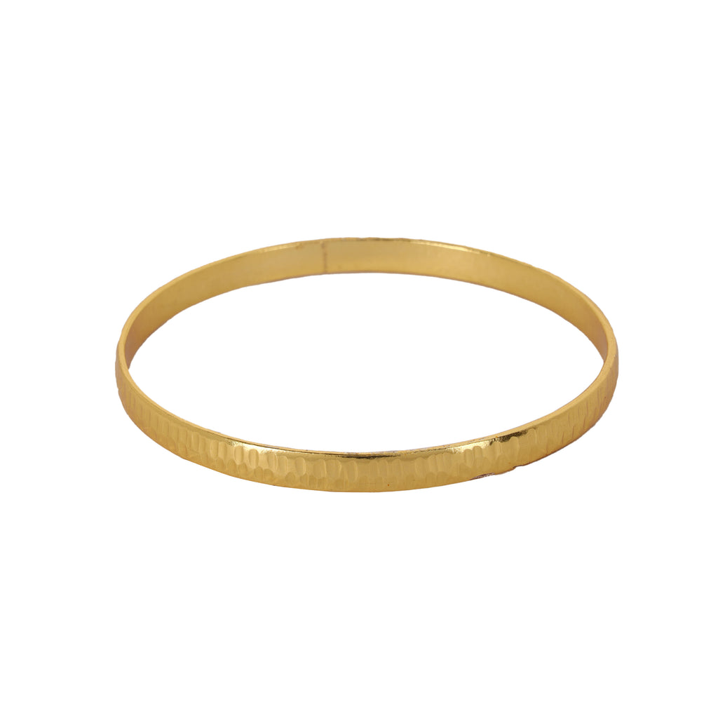 5MM BRODEHALF ROUND HAMMRED BANGLE