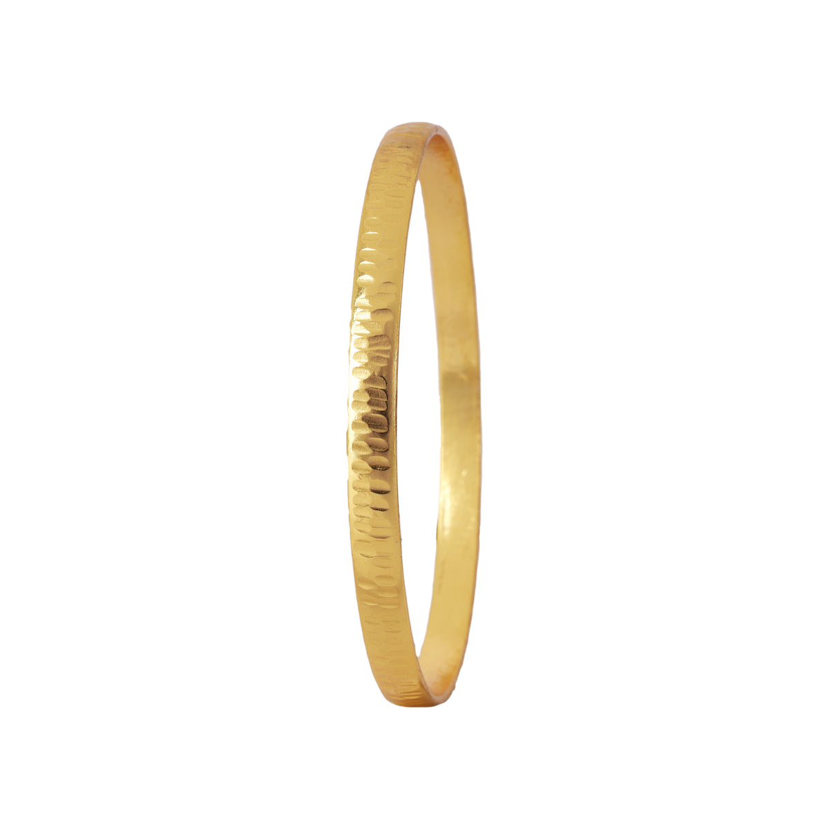 5MM BRODEHALF ROUND HAMMRED BANGLE