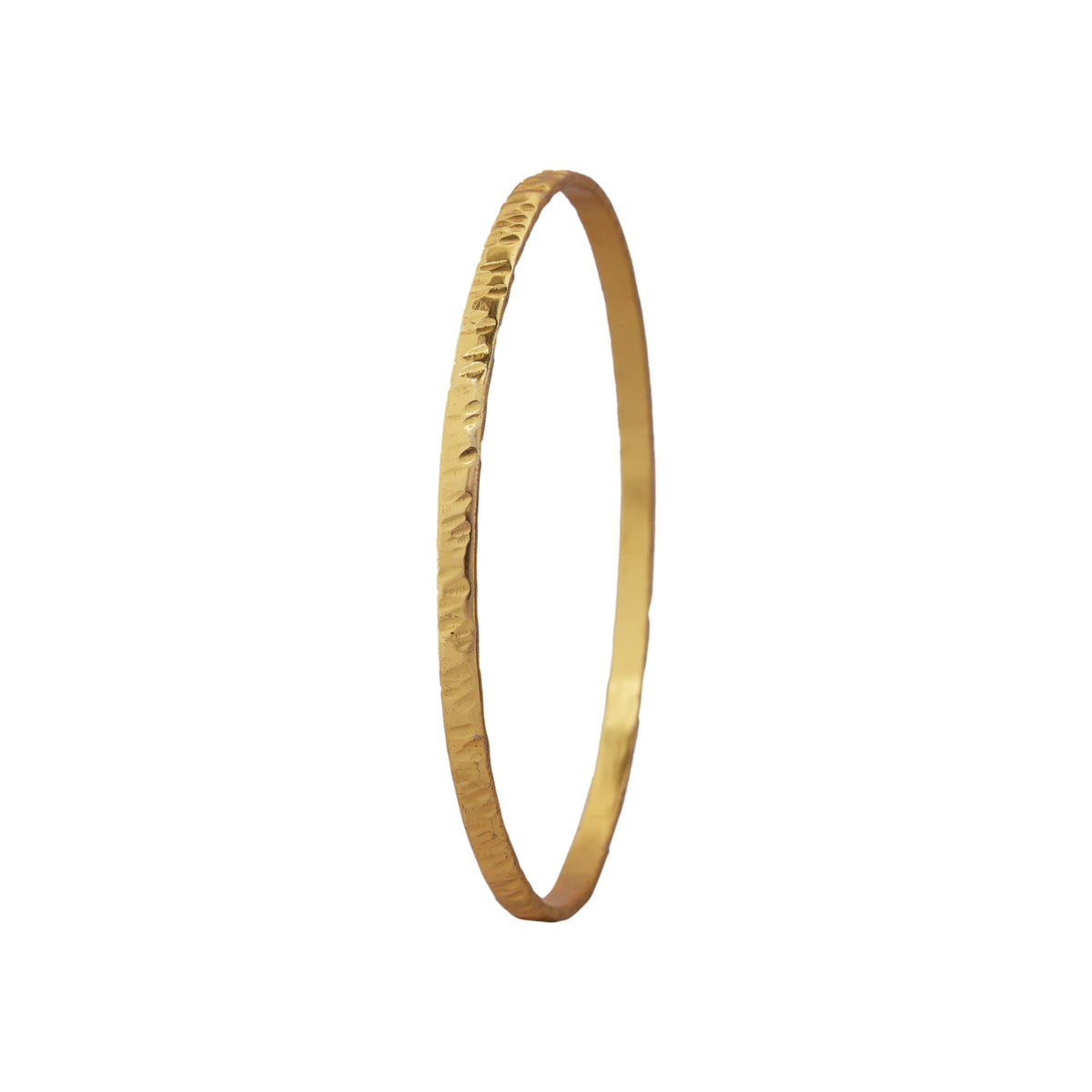 3.5 MM BROAD HALF ROUND HAMMRED BANGLE