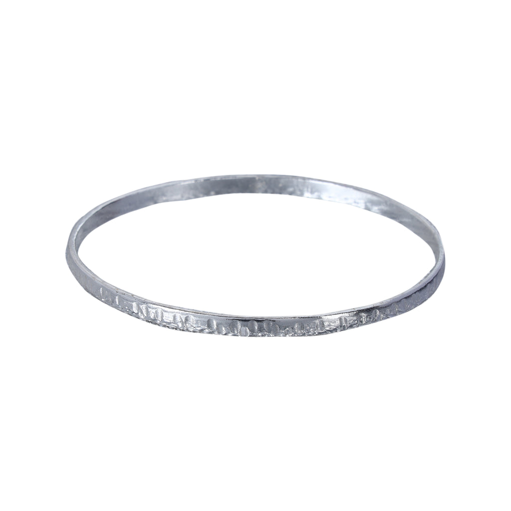 3.5 MM BROAD HALF ROUND HAMMRED BANGLE