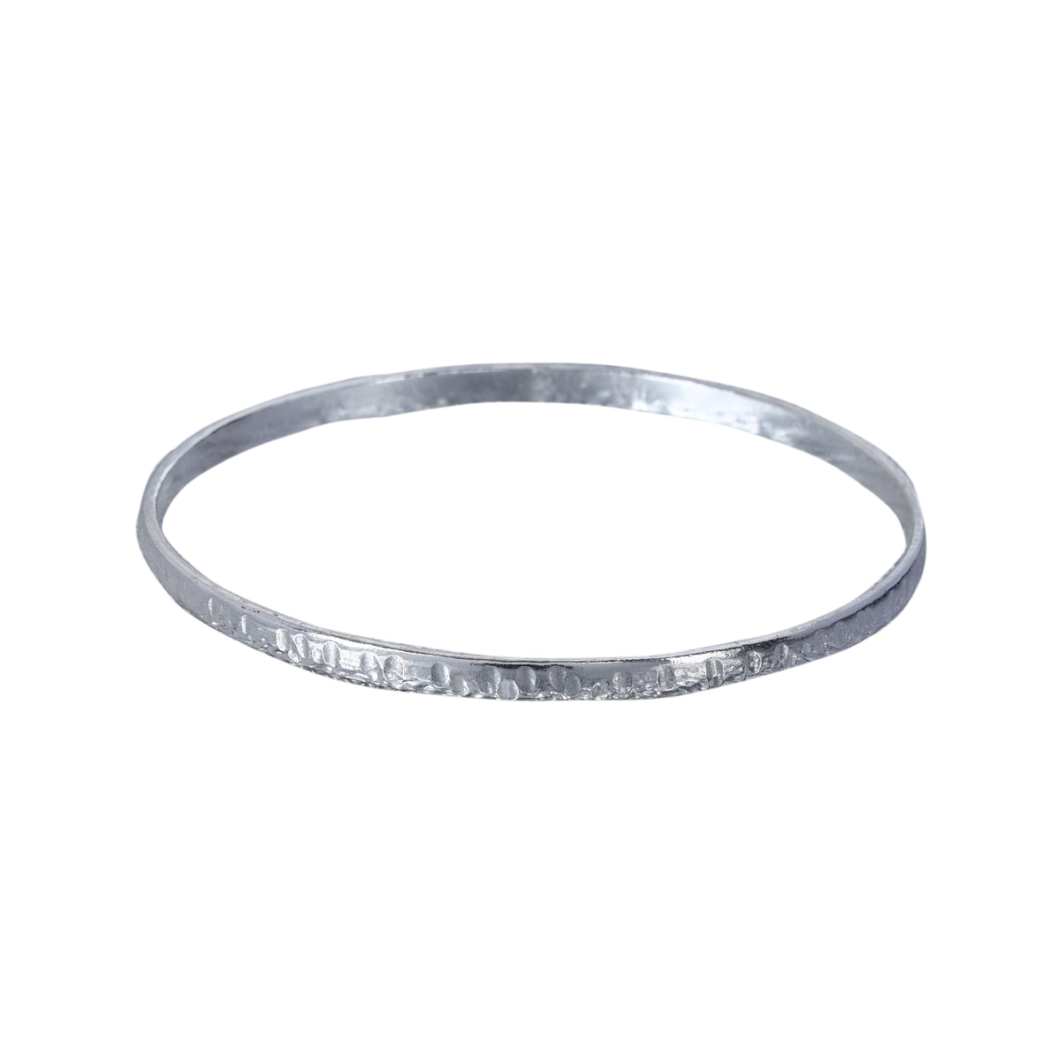 3.5 MM BROAD HALF ROUND HAMMRED BANGLE