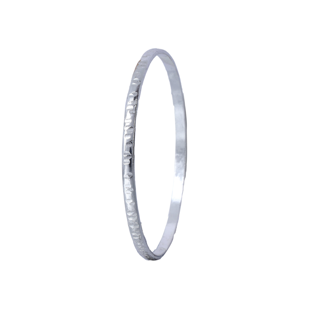 3.5 MM BROAD HALF ROUND HAMMRED BANGLE