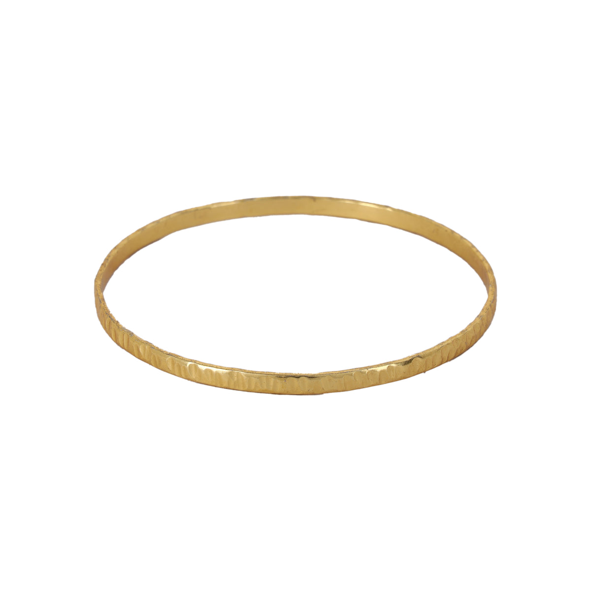 3.5 MM BROAD HALF ROUND HAMMRED BANGLE