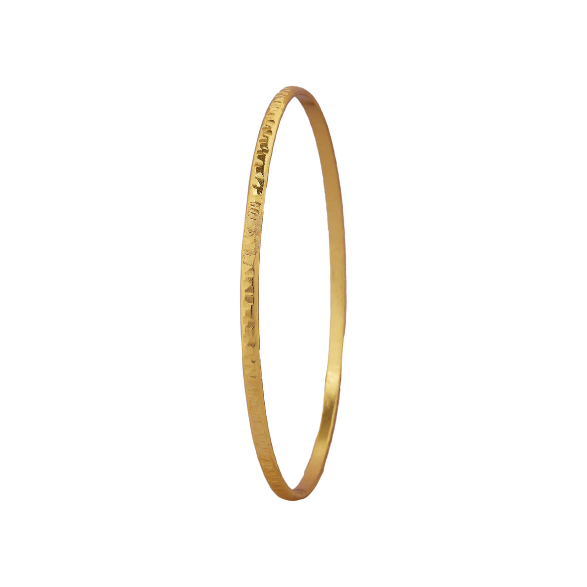 2.7 MM BROAD HALF ROUND HAMMRED BANGLE
