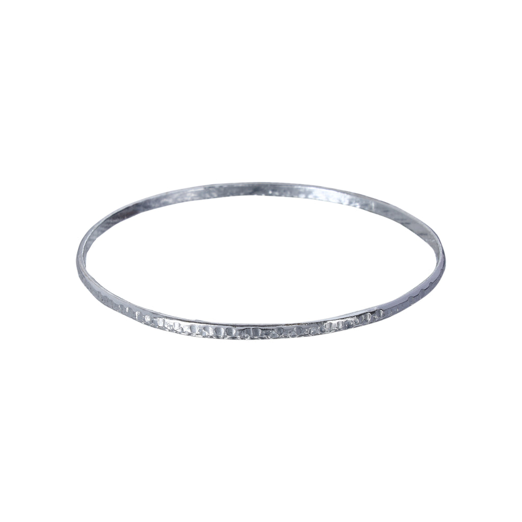 2.7 MM BROAD HALF ROUND HAMMRED BANGLE