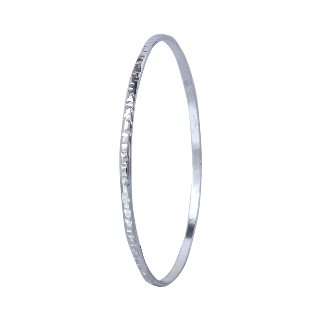 2.7 MM BROAD HALF ROUND HAMMRED BANGLE