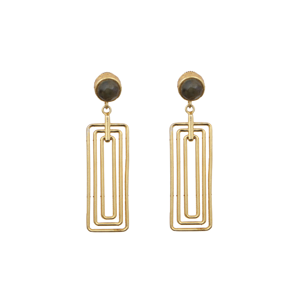 VINTAGE CHROME DESIGNER EARRING