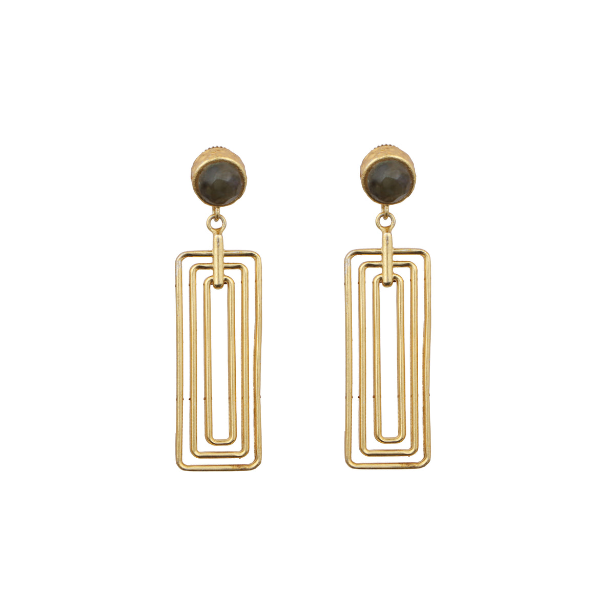 VINTAGE CHROME DESIGNER EARRING