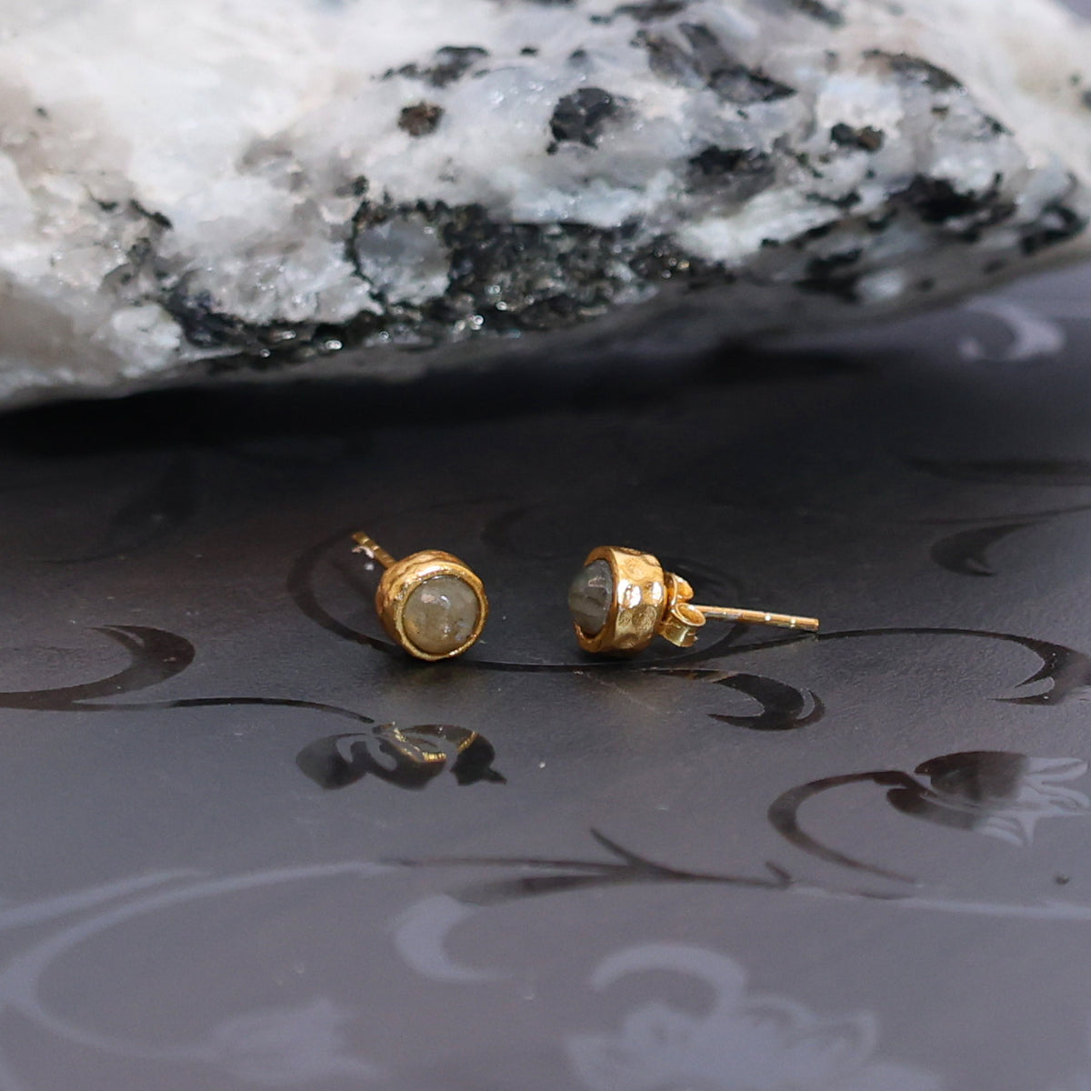LABRADORITE MALL STUDS