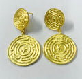 NIKAL FREE GOLD PLATED DESIGNER STUDS BGE0033