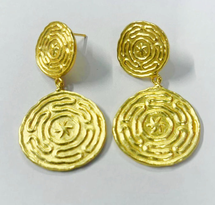 NIKAL FREE GOLD PLATED DESIGNER STUDS BGE0033