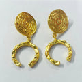NIKAL FREE GOLD PLATED DESIGNER STUDS BGE0034