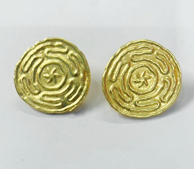 NIKAL FREE GOLD PLATED DESIGNER STUDS BGE0035