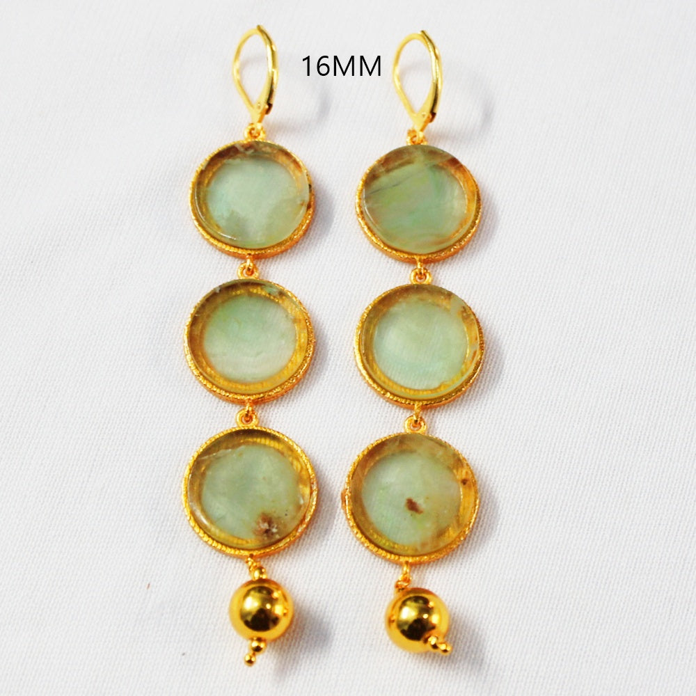 GREEN FLORITE STONE DISC 15MM