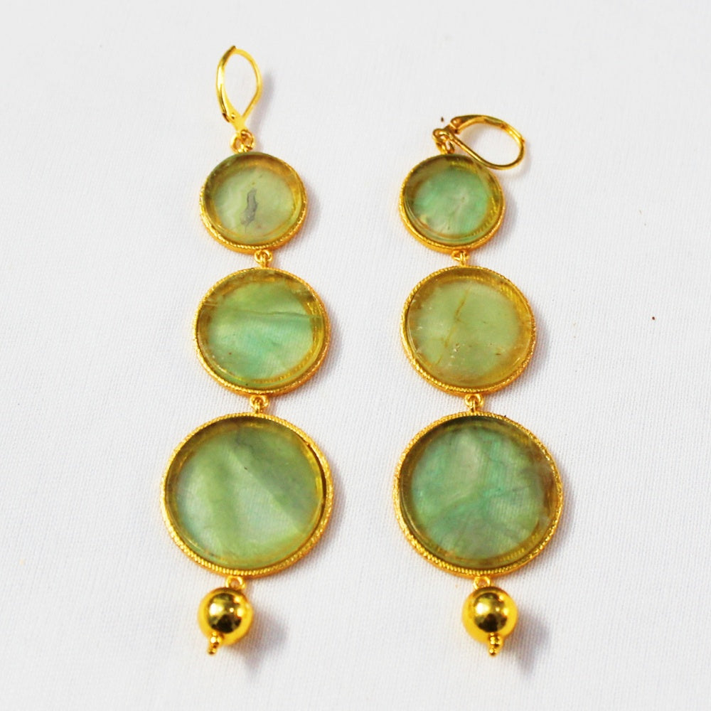 MULTY SIZE STONE DISC GREEN FLORITE