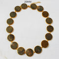 ROUND DISC JASPER  STONE 20 MM DESIGNER NECKLACE  BGN0024