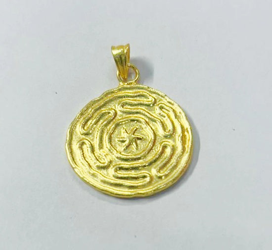 BRASS WITH GOLD PLATED DESIGNER PENDANT BGN0043