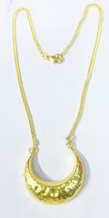 BRASS WITH GOLD PLATED DESIGNER HALFMOON NECKLACE BGN0046