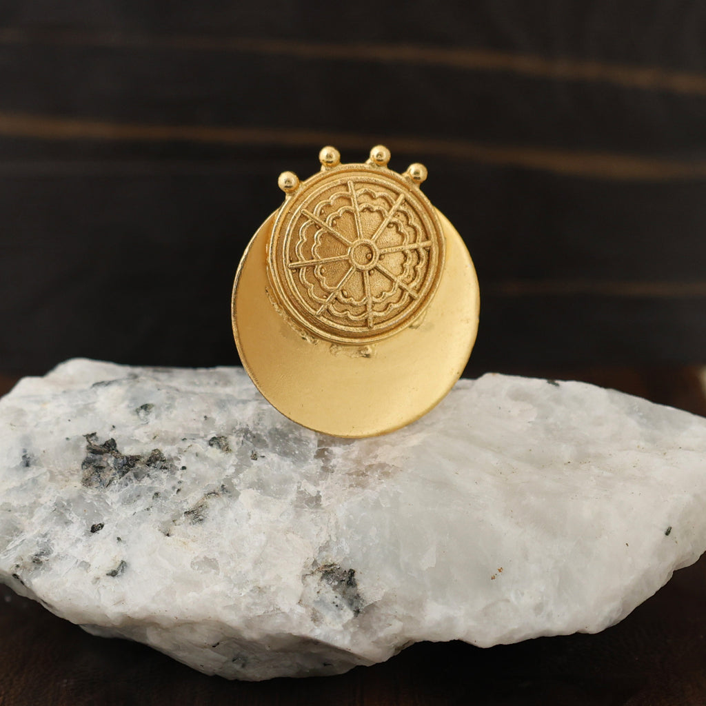 COIN FLORAL DESIGNER RING