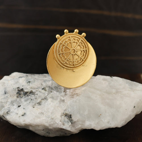 COIN FLORAL DESIGNER RING