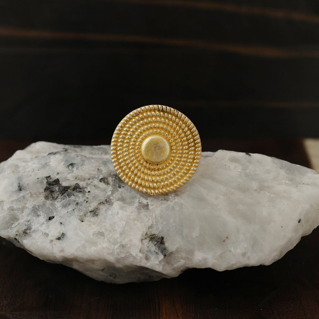 TEXTURED DISC DESIGNER RING