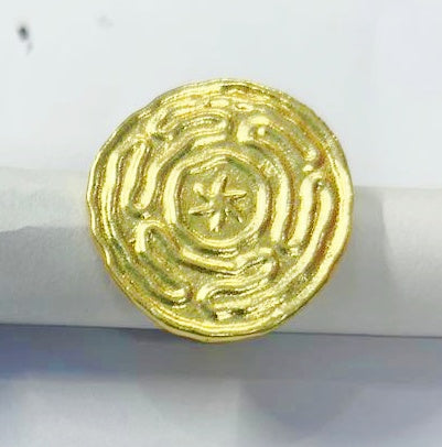 NIKAL FREE BRASS WITH GOLD PLATED DESIGNER RING BGR0024