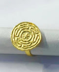 NIKAL FREE BRASS WITH GOLD PLATED DESIGNER RING  BGR0025