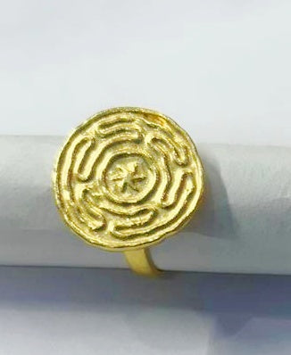 NIKAL FREE BRASS WITH GOLD PLATED DESIGNER RING  BGR0025