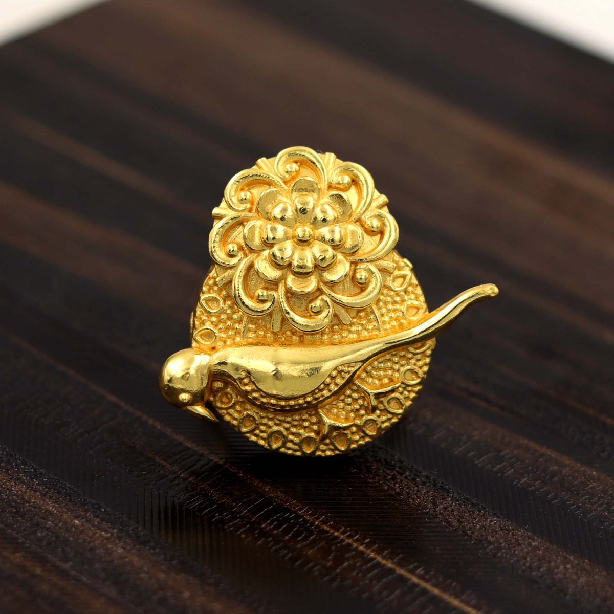 NIKAL FREE BRASS WITH GOLD PLATED DESIGNER RING BGR0027