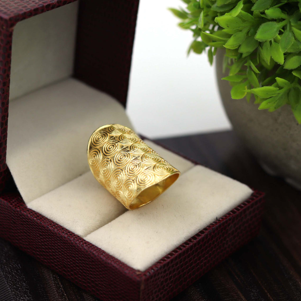 NIKAL FREE BRASS WITH GOLD PLATED DESIGNER RING  BGR0038
