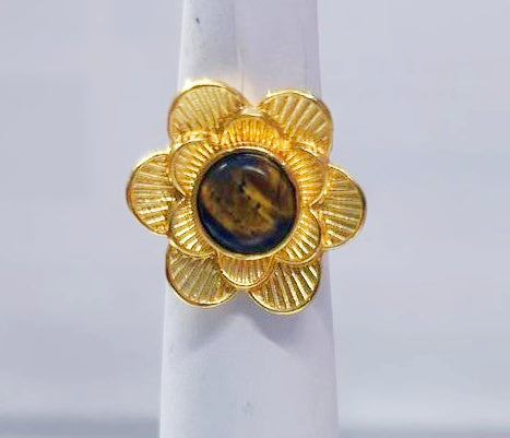 10MM TIGER EYE,BLUE AGATE WHOLESALE 10PC RING