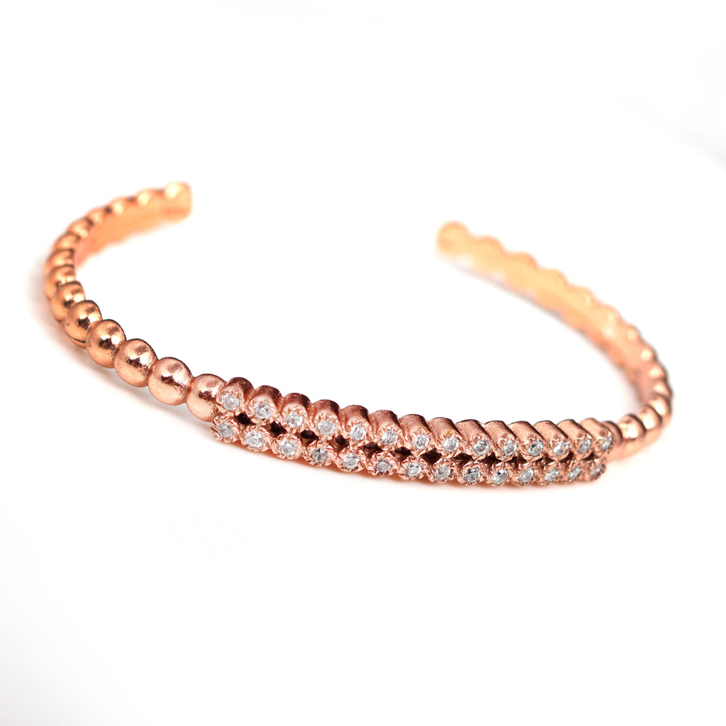 GOLD PLATED C Z SEATED CUFF WHOLESALE 10 PC   CBG0005