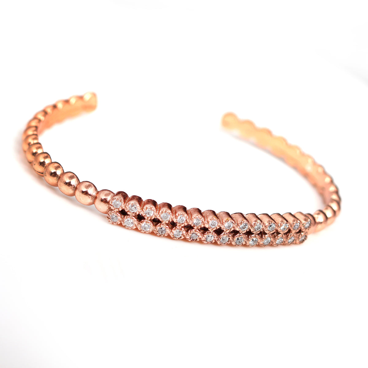 GOLD PLATED C Z SEATED CUFF WHOLESALE 10 PC   CBG0005