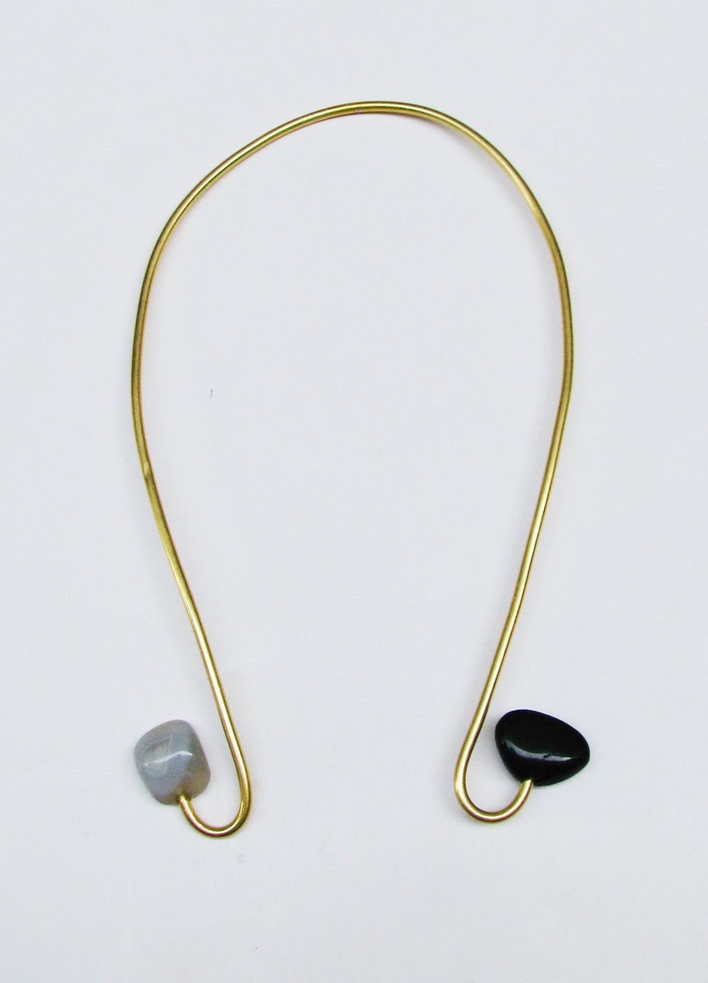 NIKEL FREE BRASS GOLD PLATED ECOATED WITH SEMI PRECIOUS STONE SEATED NECKLACE WHOLESALE 10 PC EEN0094