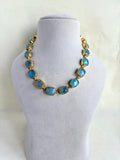 BLUE CALCHE STONE NECKLACE EEN0133