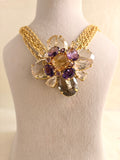 MULTY STONE BROOCH NECKLACE EEN0138