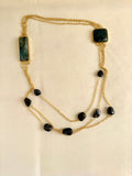 LABRADORITE IOLITE LONG NECKLACE EEN0139