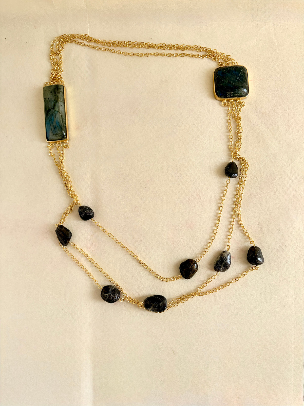 LABRADORITE IOLITE LONG NECKLACE EEN0139