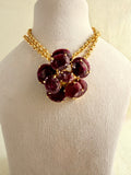 INDIAN RUBY BROOCH NECKLACE EEN0141