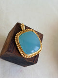 AQUA STONE PENDANT EEN0158